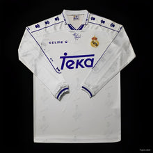 Load image into Gallery viewer, Retro 95/96 Real Madrid Home Long Sleeve Jersey