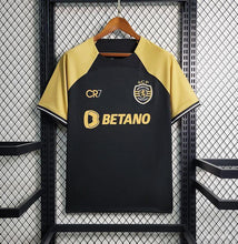 Load image into Gallery viewer, Sporting Lisbon Third Black Cristiano Ronaldo Jersey 23-24