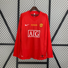 Load image into Gallery viewer, retro long sleeve Manchester United 07/08 Champions League version home Kit