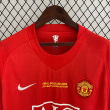 Load image into Gallery viewer, retro long sleeve Manchester United 07/08 Champions League version home Kit