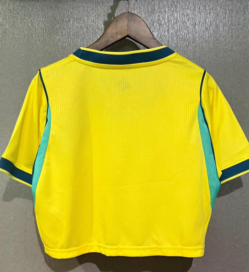 2026 Brazil Home Women Cropped Jersey