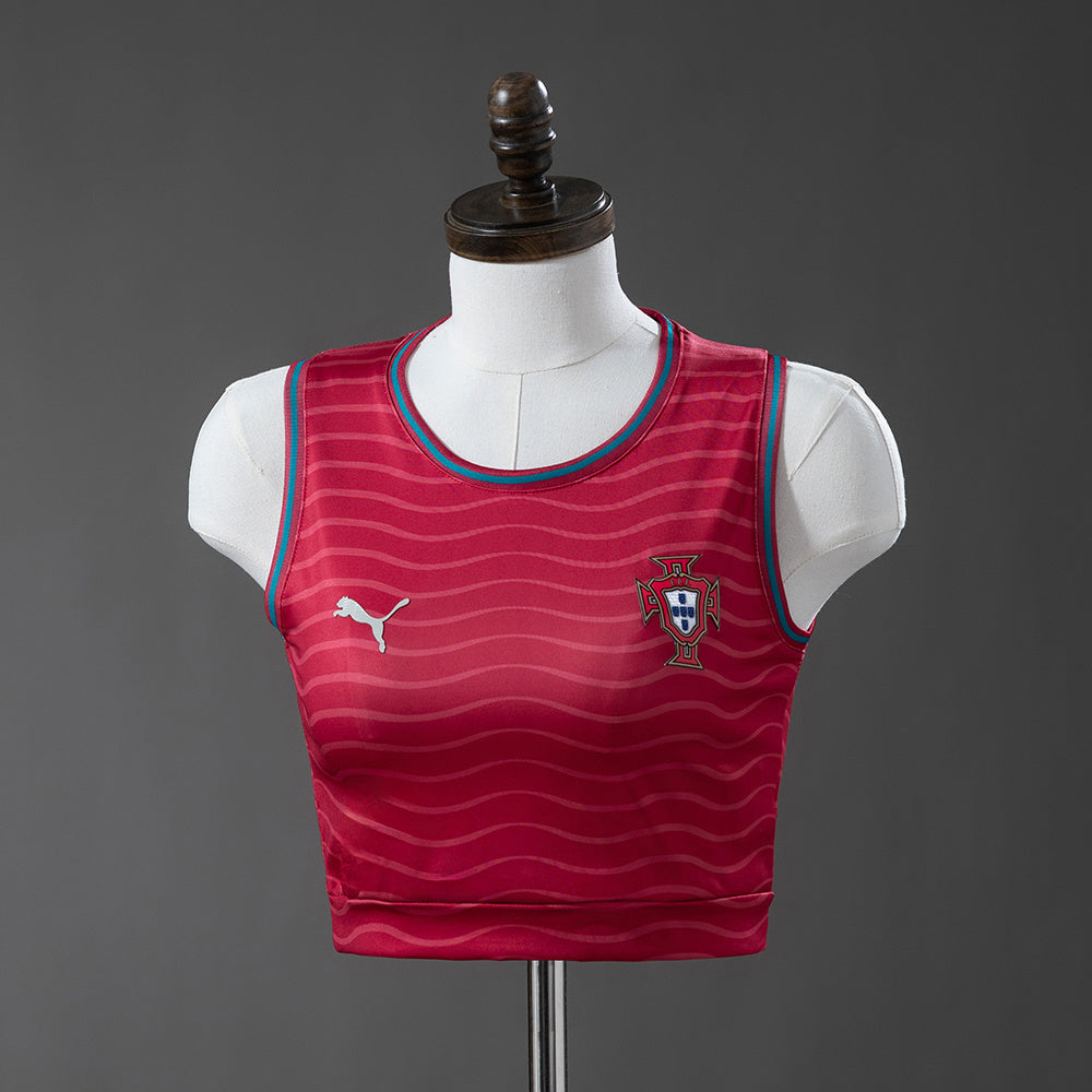 Portugal 2026 Women's Crop Tank Top Home Jersey
