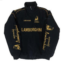 Load image into Gallery viewer, Lamborghini Black Vintage F1 Racing Jacket
