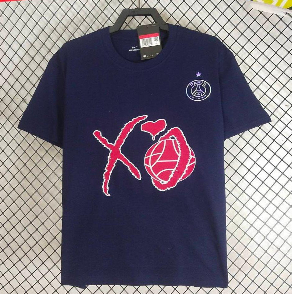 PSG x XO (The Weekend) Navy Cotton T-Shirt