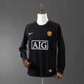 Manchester United 2007/08 Away Black Long Sleeve Retro Jersey