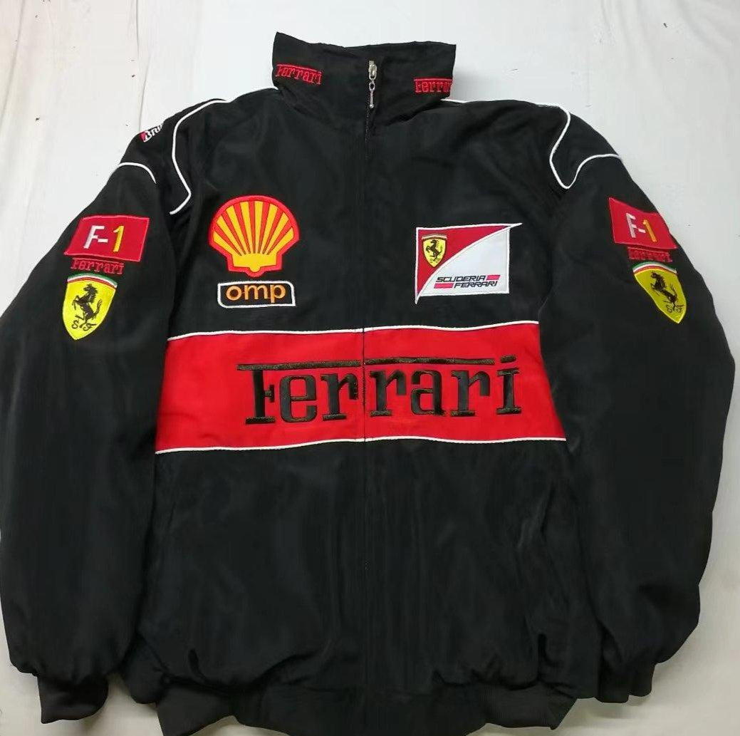 Vintage Ferrari F1 Racing Jacket Black