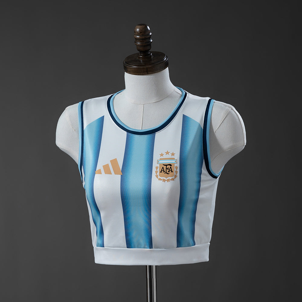 Argentina 2026 Women's Crop Tank Top Home Jersey