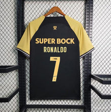 Load image into Gallery viewer, Sporting Lisbon Third Black Cristiano Ronaldo Jersey 23-24
