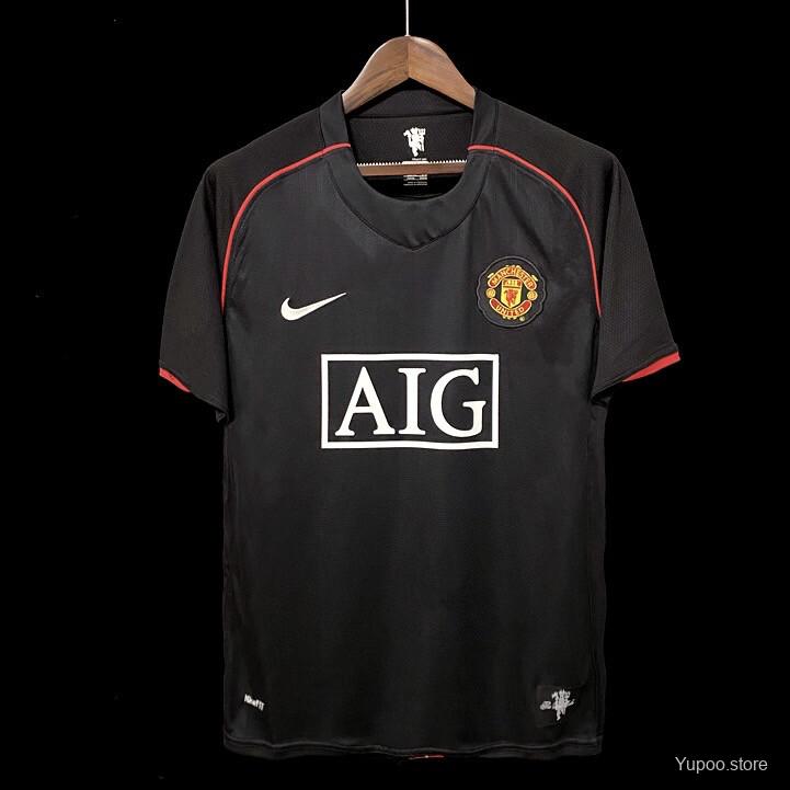 Retro 07/08 Manchester United Away Black Jersey