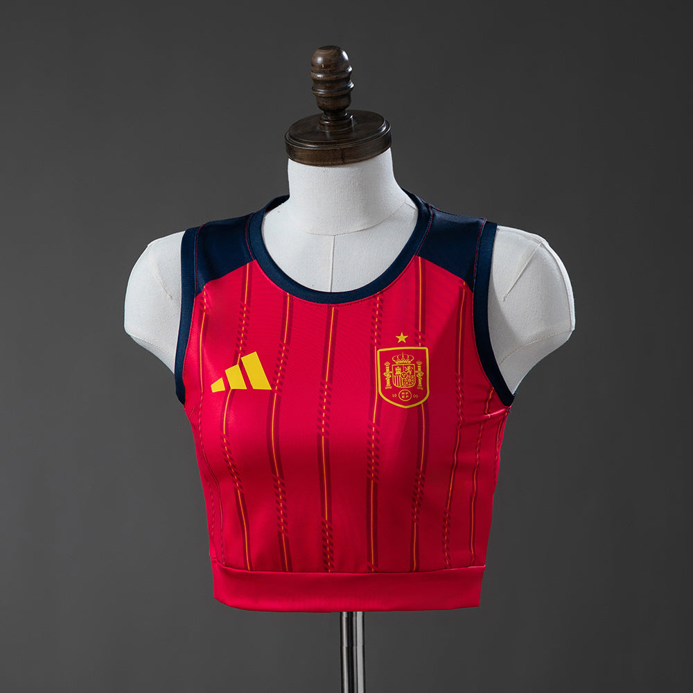 Spain 2026 Women's Crop Tank Top Home Jersey