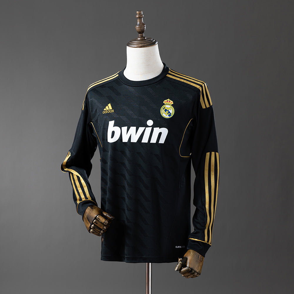 Real Madrid 2011/12 Away Black Retro Jersey Long Sleeve
