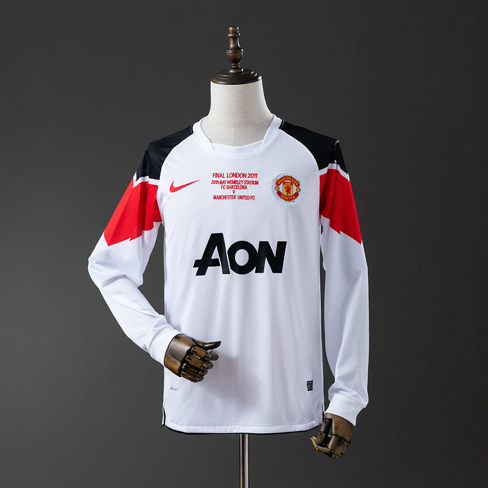 Manchester United 2010/11 Away Long Sleeve Champions League Retro Jersey