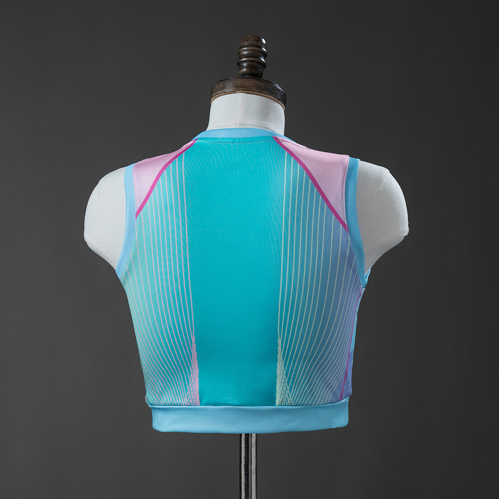 Barcelona 2026 Women's blue Crop top tank