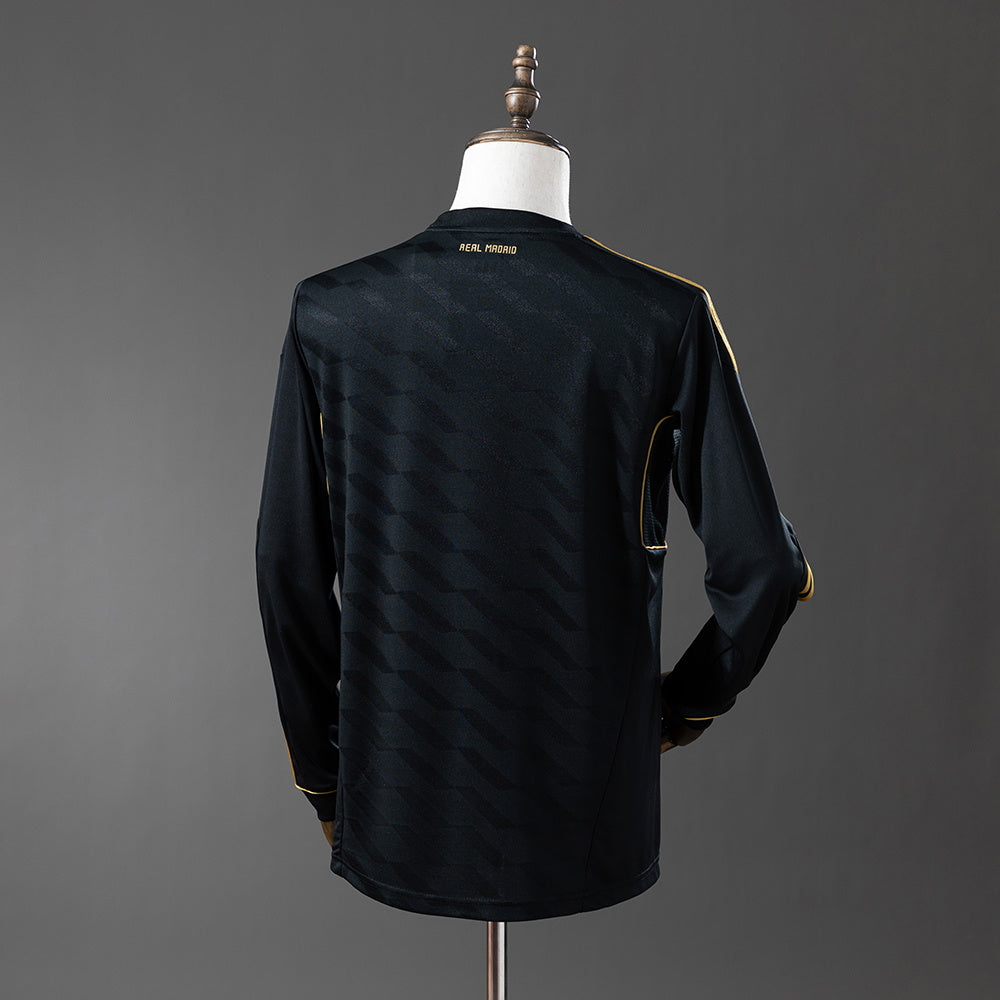 Real Madrid 2011/12 Away Black Retro Jersey Long Sleeve