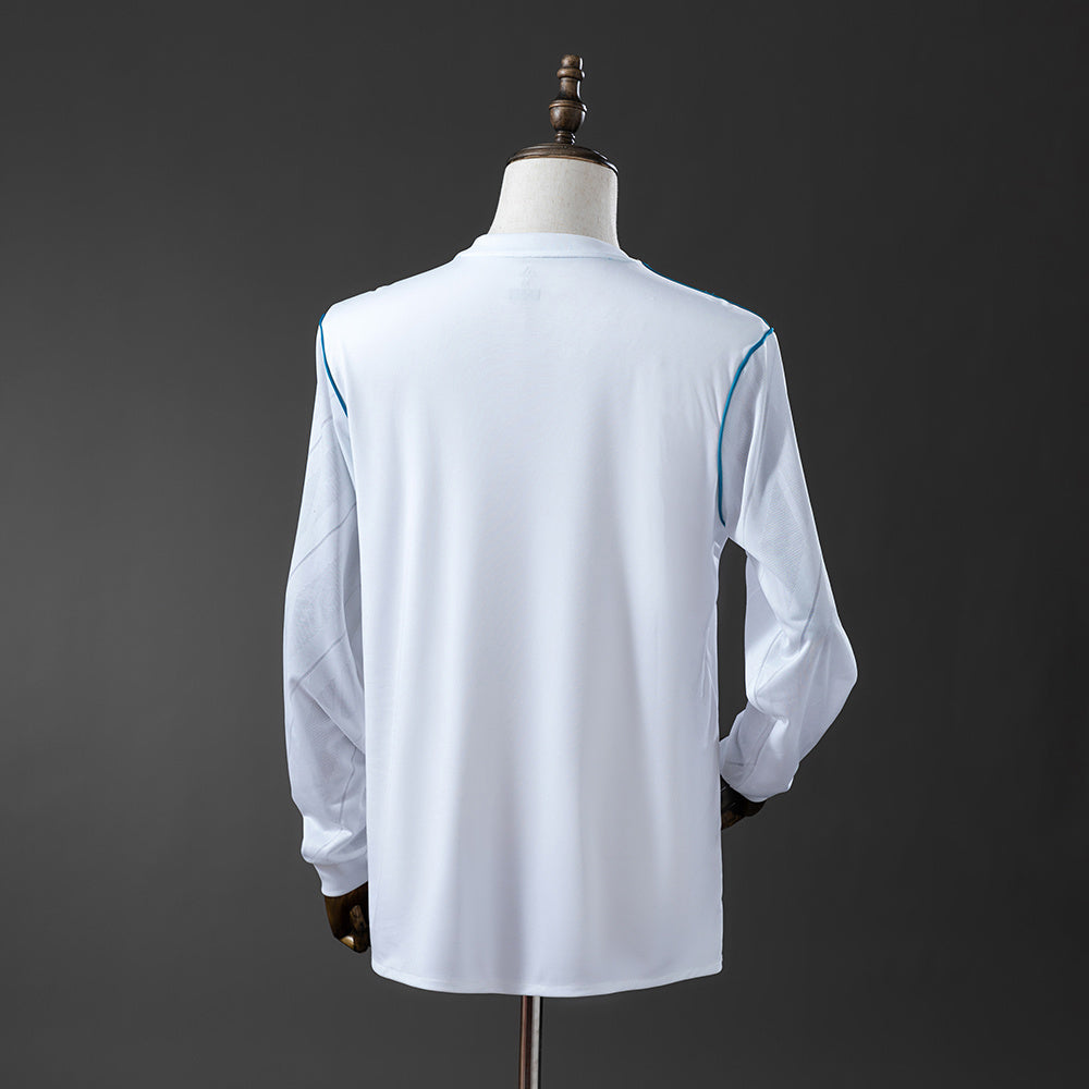 Real Madrid 2017/18 Home Retro Jersey Long Sleeve