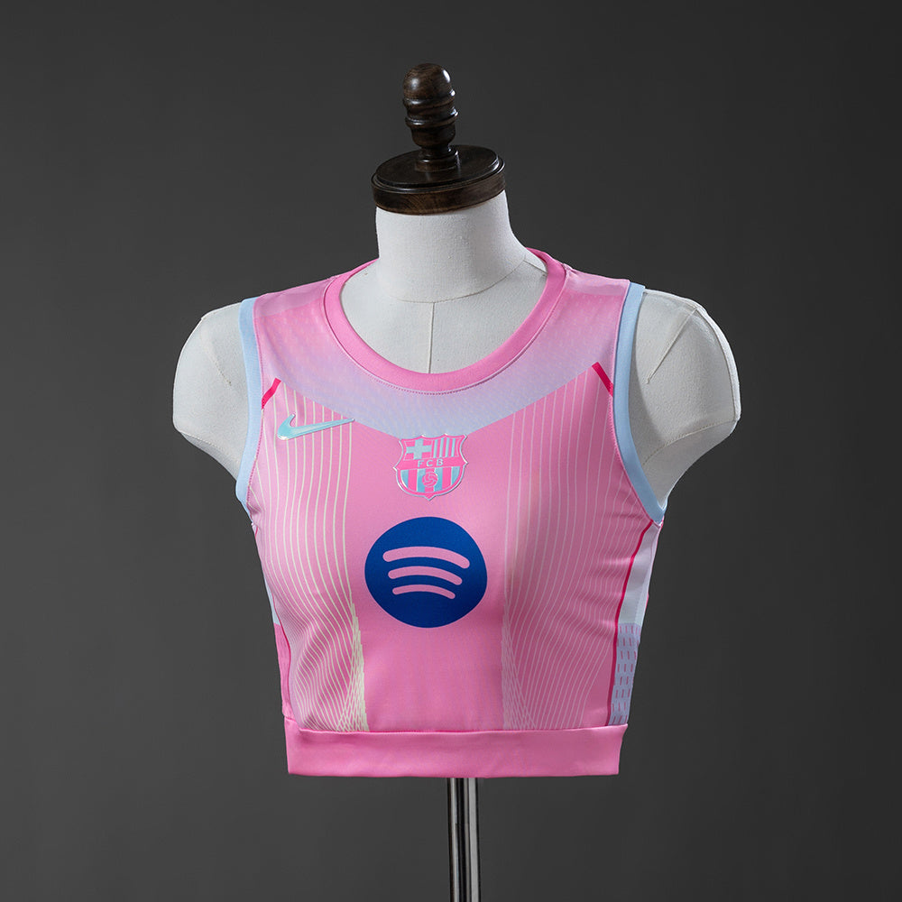 Barcelona 2026 Women's pink Crop top tank