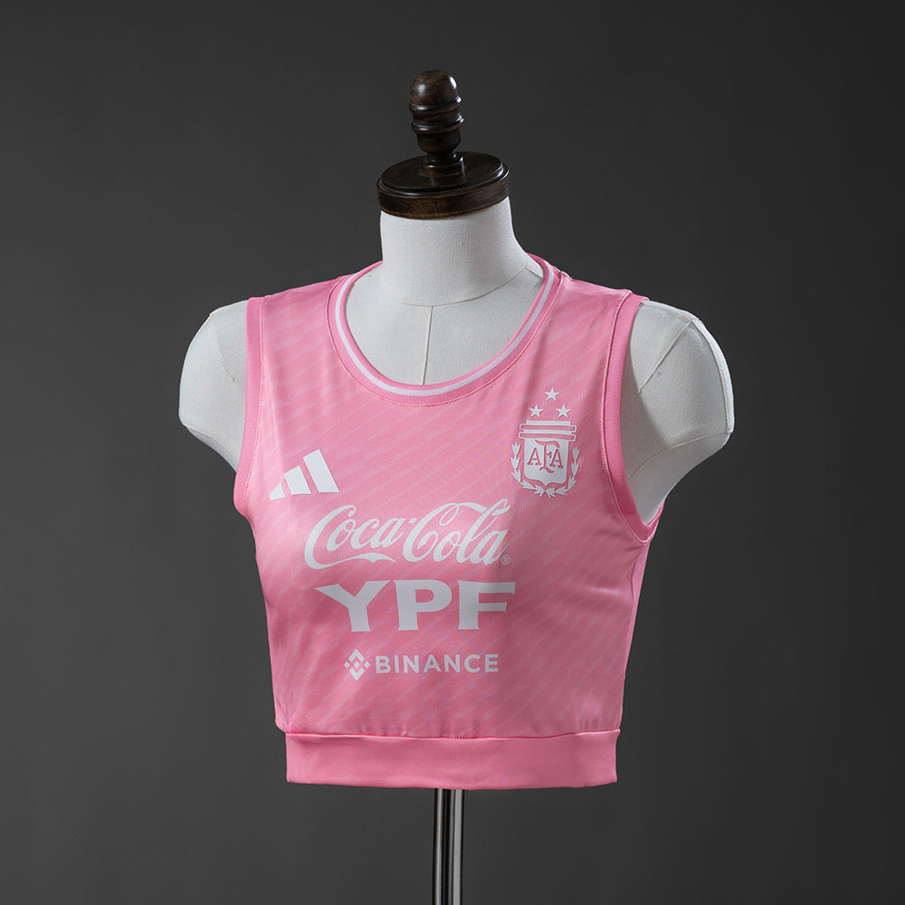 Argentina Pink 2026 Women's Crop Tank Top Training Jersey