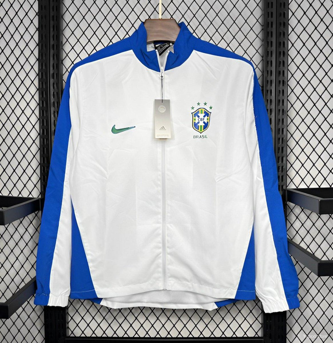 Vintage 1994 Brazil White Windbreaker